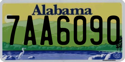 AL license plate 7AA6090