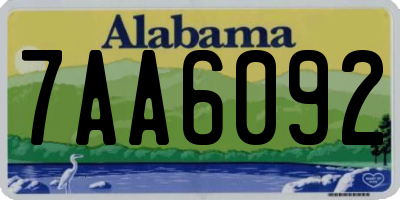 AL license plate 7AA6092