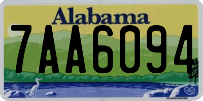 AL license plate 7AA6094