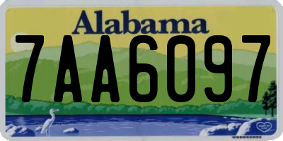 AL license plate 7AA6097