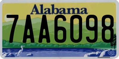 AL license plate 7AA6098