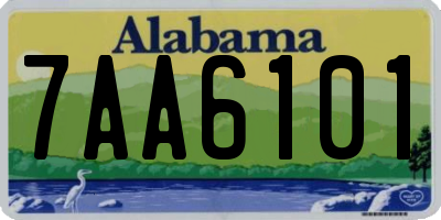 AL license plate 7AA6101