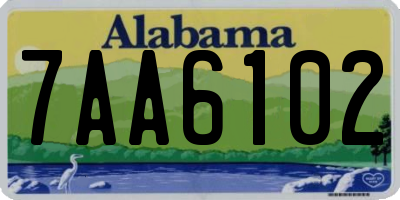 AL license plate 7AA6102