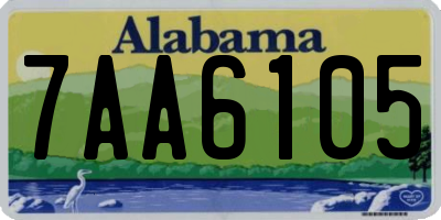 AL license plate 7AA6105