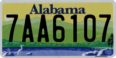 AL license plate 7AA6107