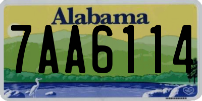 AL license plate 7AA6114