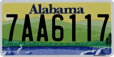 AL license plate 7AA6117