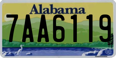 AL license plate 7AA6119