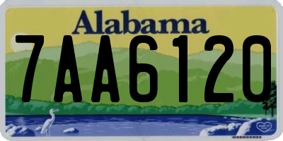 AL license plate 7AA6120