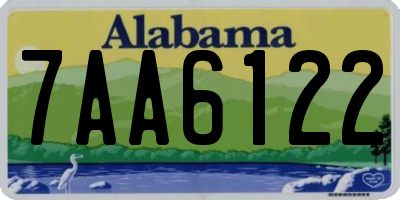 AL license plate 7AA6122
