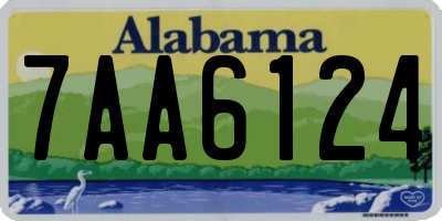 AL license plate 7AA6124