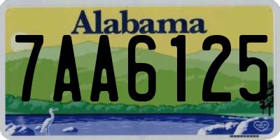 AL license plate 7AA6125