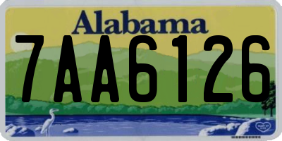 AL license plate 7AA6126