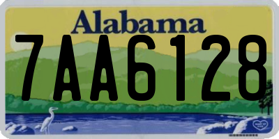 AL license plate 7AA6128