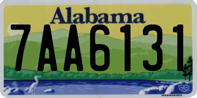 AL license plate 7AA6131