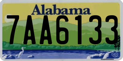 AL license plate 7AA6133