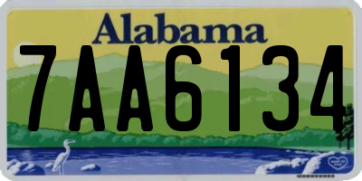 AL license plate 7AA6134