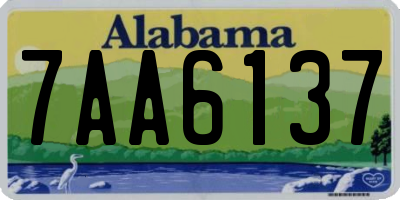 AL license plate 7AA6137