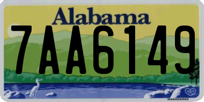 AL license plate 7AA6149