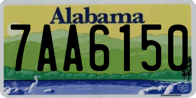 AL license plate 7AA6150