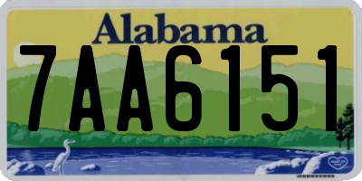 AL license plate 7AA6151