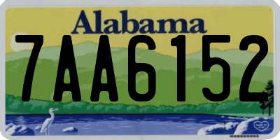 AL license plate 7AA6152