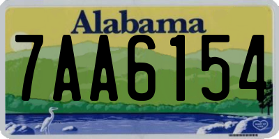 AL license plate 7AA6154