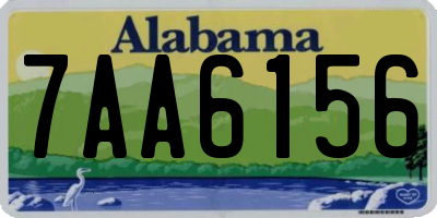 AL license plate 7AA6156