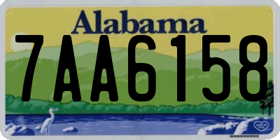 AL license plate 7AA6158