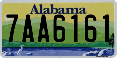 AL license plate 7AA6161