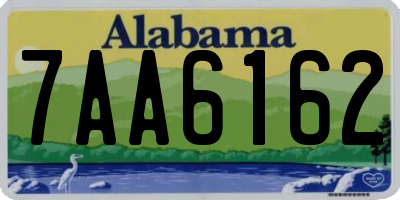 AL license plate 7AA6162