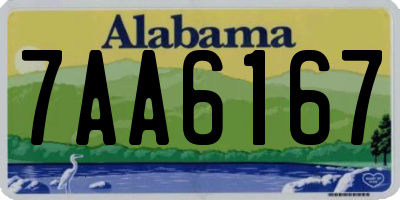 AL license plate 7AA6167