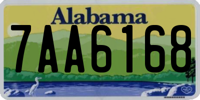 AL license plate 7AA6168