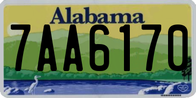 AL license plate 7AA6170