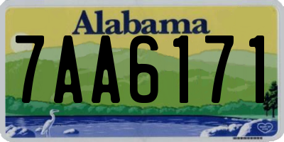 AL license plate 7AA6171