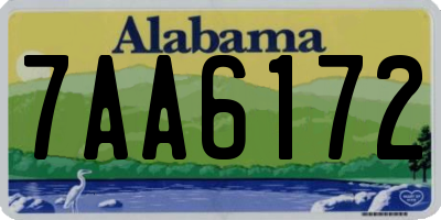 AL license plate 7AA6172