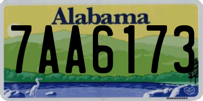 AL license plate 7AA6173