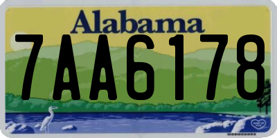 AL license plate 7AA6178