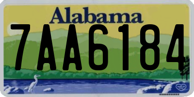 AL license plate 7AA6184