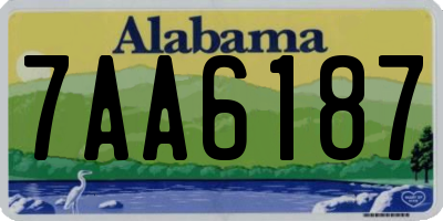 AL license plate 7AA6187