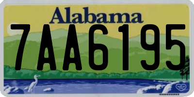 AL license plate 7AA6195