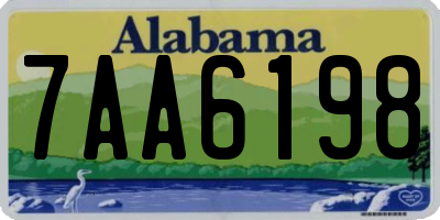 AL license plate 7AA6198