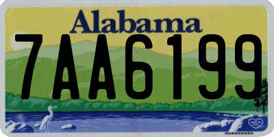 AL license plate 7AA6199