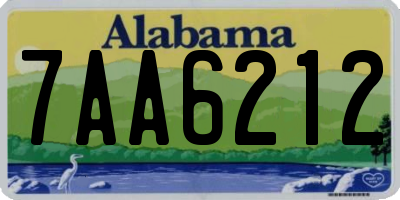 AL license plate 7AA6212