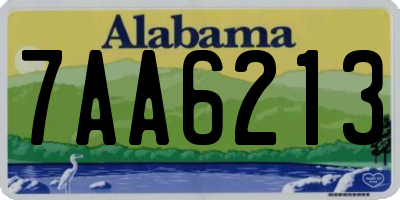 AL license plate 7AA6213