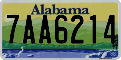AL license plate 7AA6214