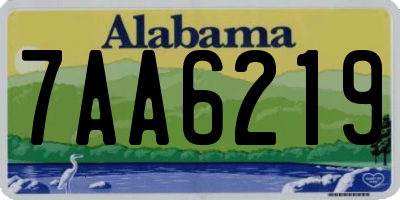 AL license plate 7AA6219