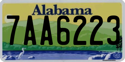 AL license plate 7AA6223