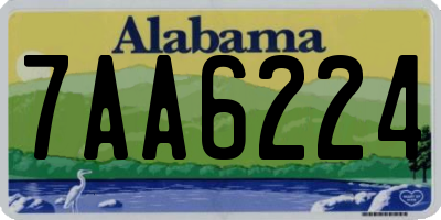 AL license plate 7AA6224