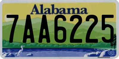 AL license plate 7AA6225
